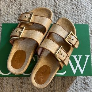 J.Crew Two-strap woven buckle sandals